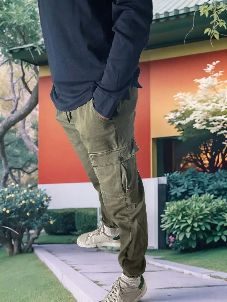 pantalon DEPARTO vert.webp