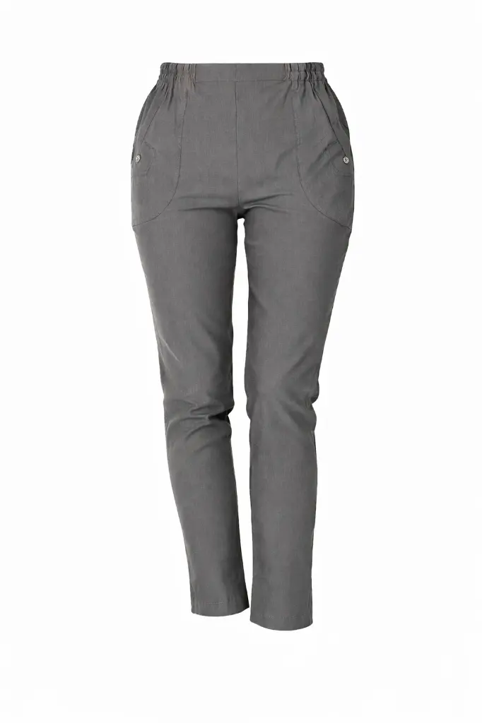 Pantalon gris léger à poches.webp