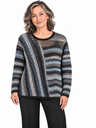 Femme élégante en pull ajouré bleu-gris PULERO .png