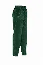 Pantalons en velours vert avec poche décorée.webp