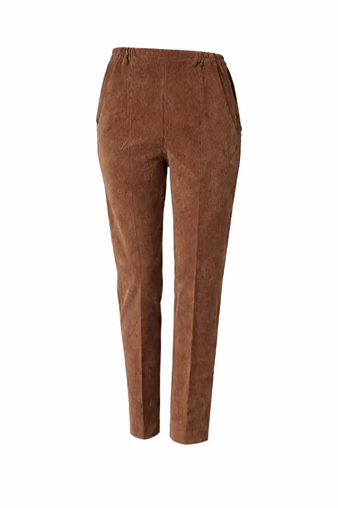 Pants en velours côtelé taupe.webp