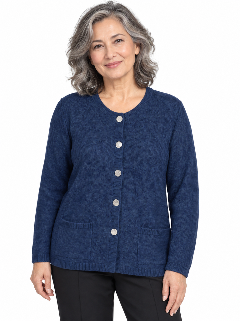 Cardigan bleu marine  LILI N'CO .png