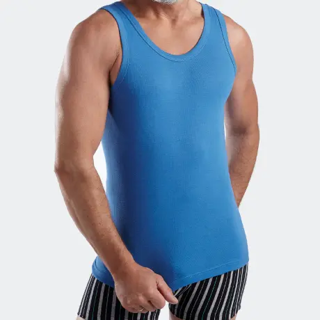 maillot de corps homme - SM (S, bleu)