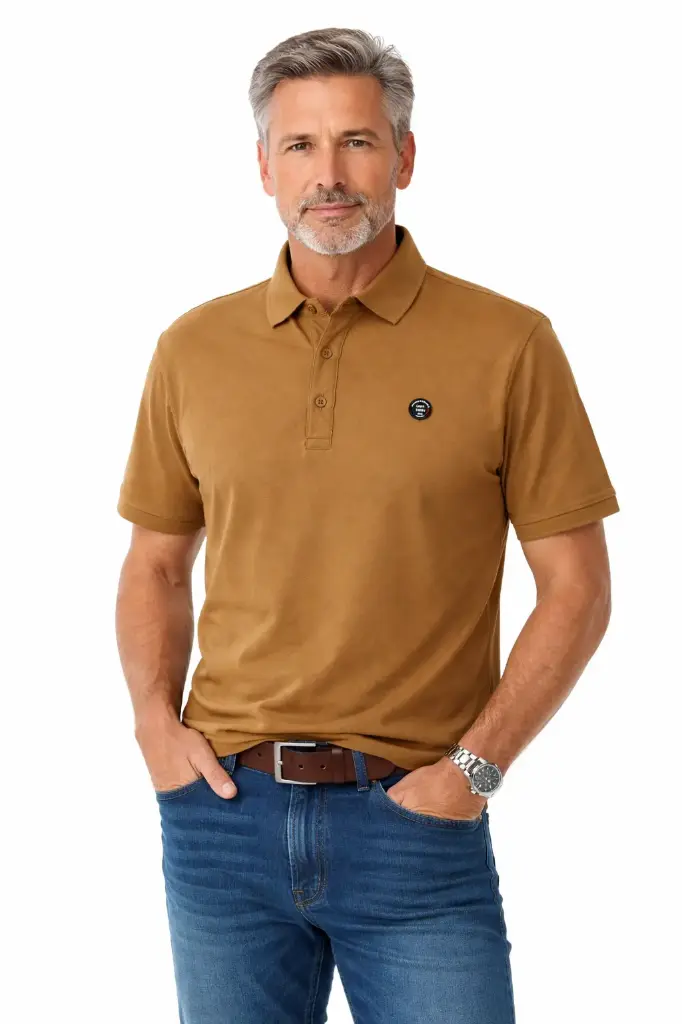 Polo Manches Courtes Oeillo (M, BRONZE)