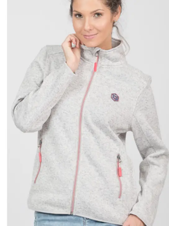 polaire femme  (S, Rouge)